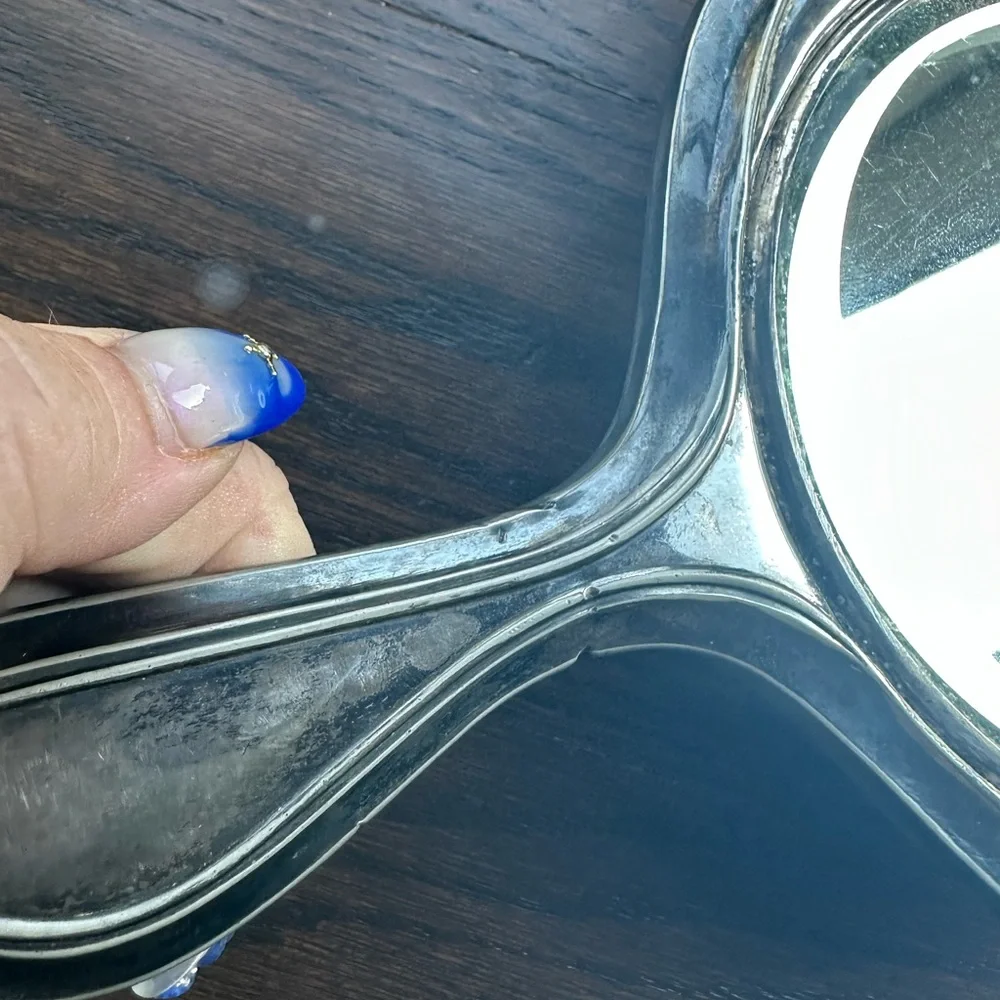 Vintage Silver plated hand held mirror